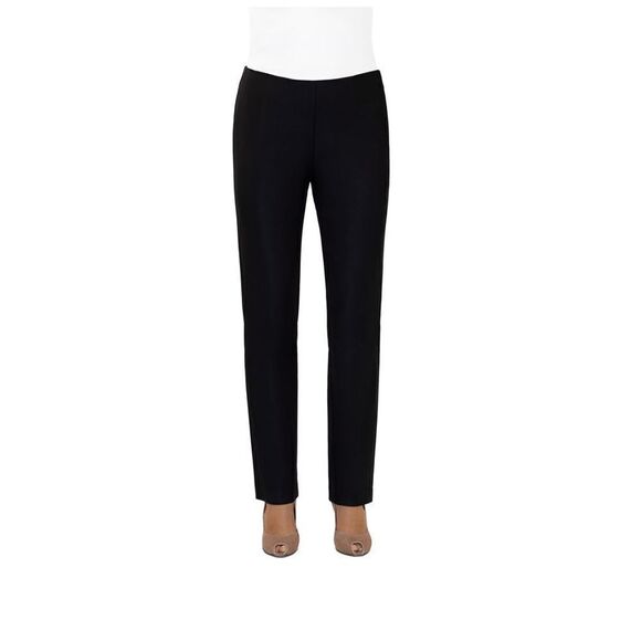 Nina McLemore Polished Cotton Side Zip Pants - Picture 1 of 5